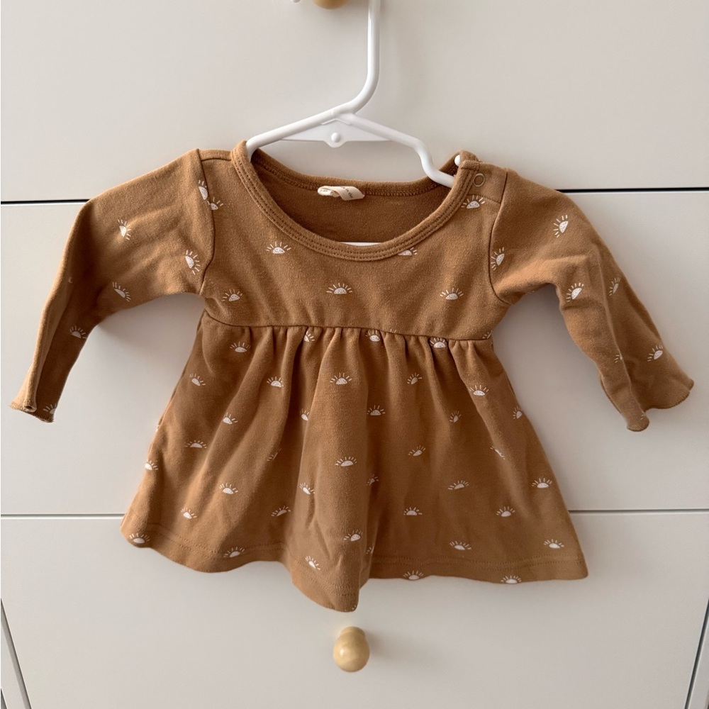 Quincy Mae Brown Long Sleeve Dress